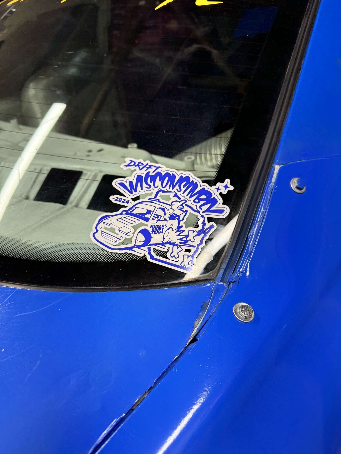 Drift Wisconsinbly Sticker - Blue