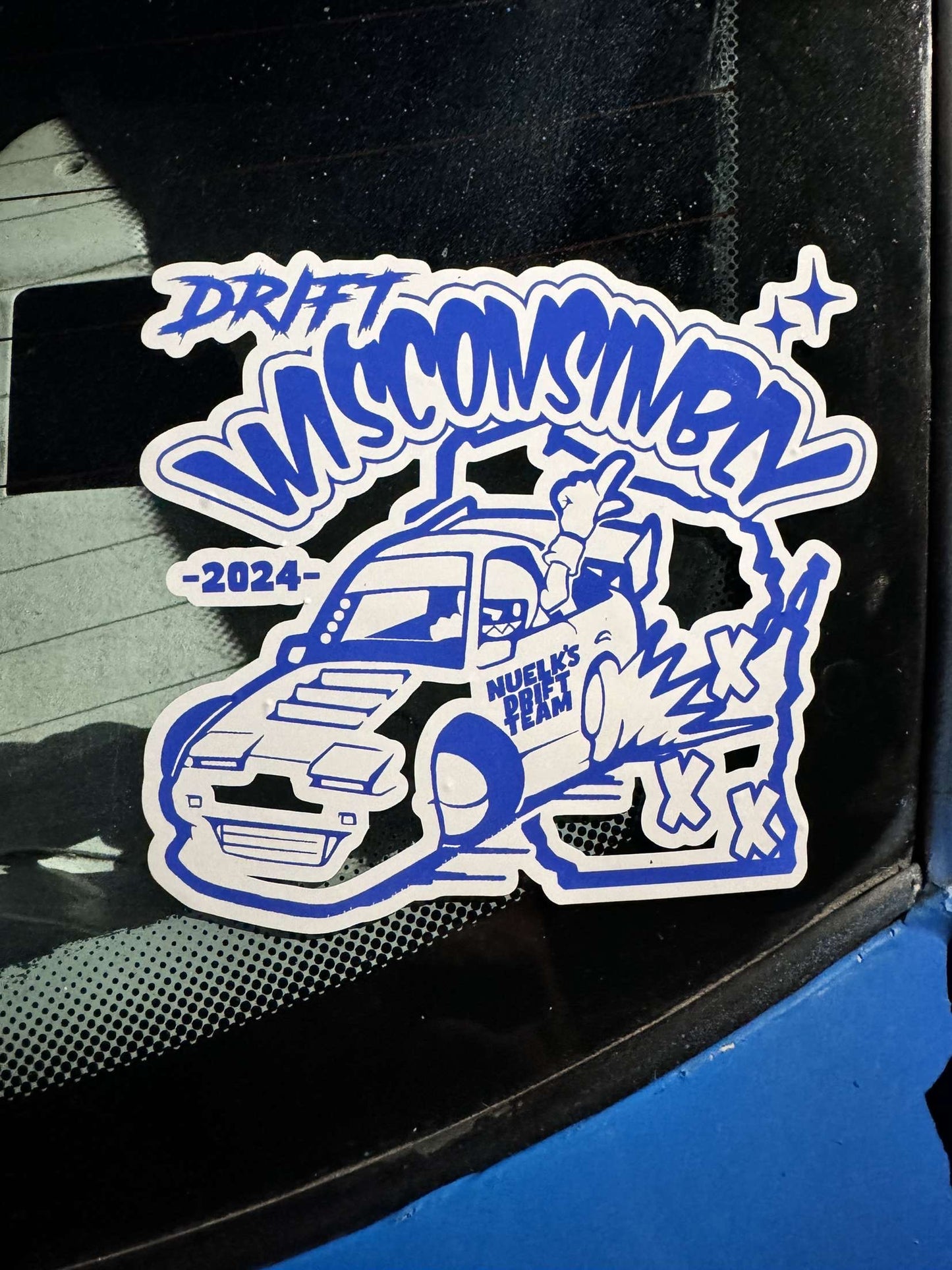 Drift Wisconsinbly Sticker - Blue