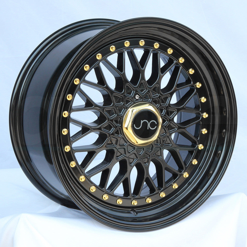 JNC004 Matte Black Gold Rivets