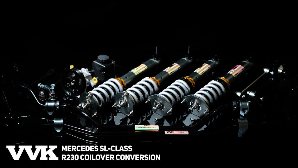 Mercedes SL65 AMG R230 Coilover Conversion Kit with Adjustable Sway Bars and Power Steering