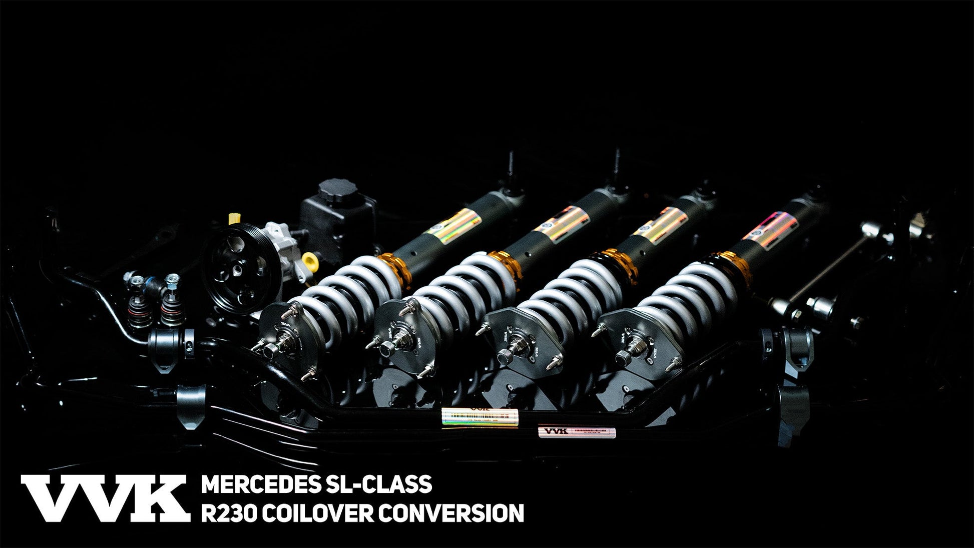 Mercedes SL65 AMG R230 Coilover Conversion Kit with Adjustable Sway Bars and Power Steering