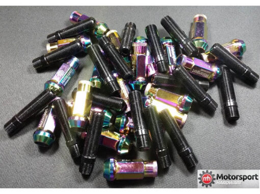 Motorsport Hardware - *CLEARANCE* 65mm Black Stud 5-Lug Kit 14×1.25 & MH Titan nuts Package