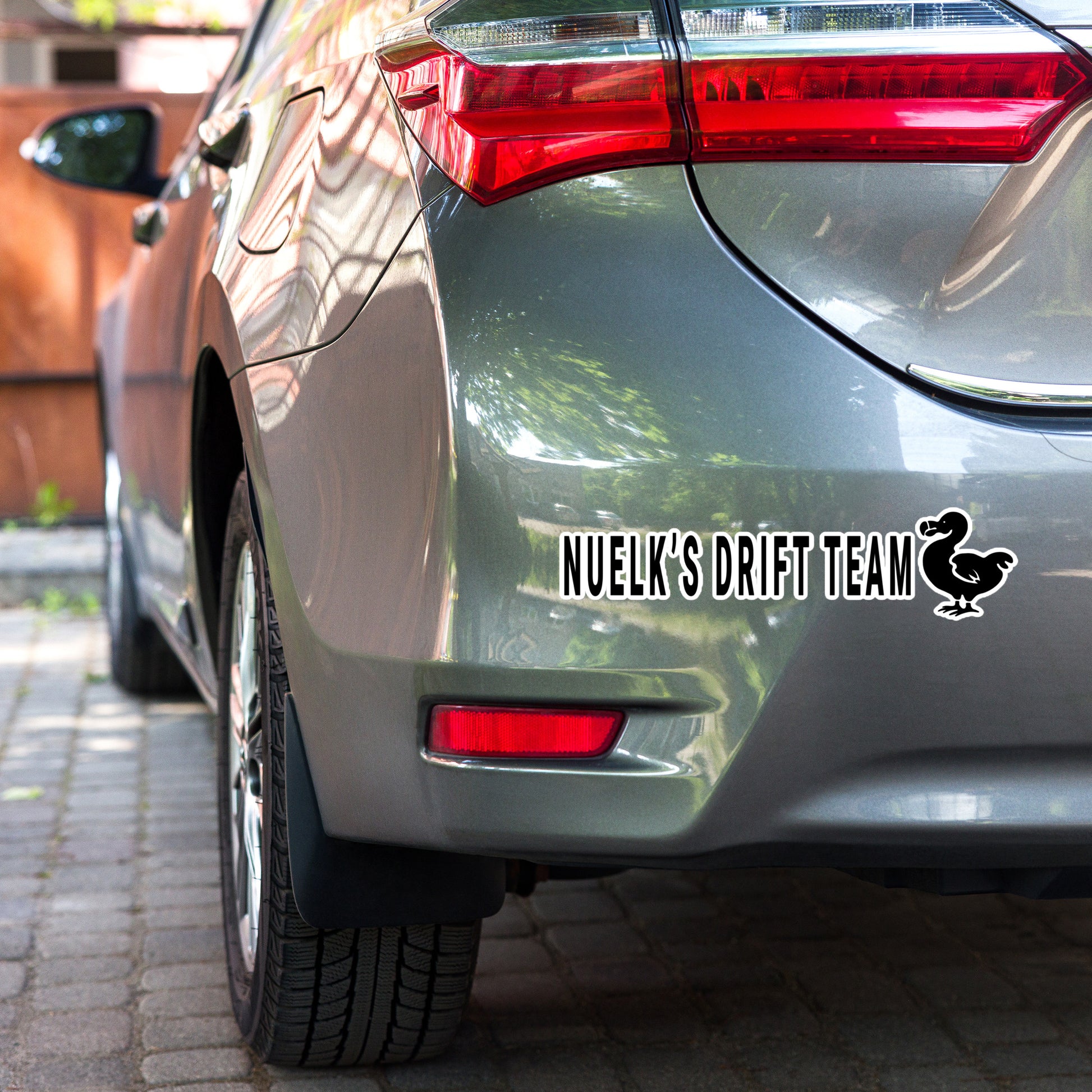Nuelk's Drift Team Text Logo Sticker