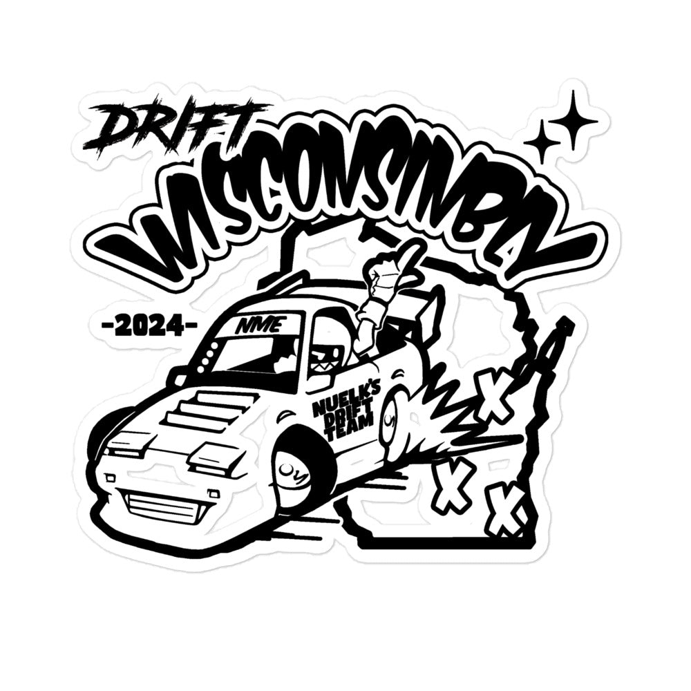 Drift Wisconsinbly Sticker - Black