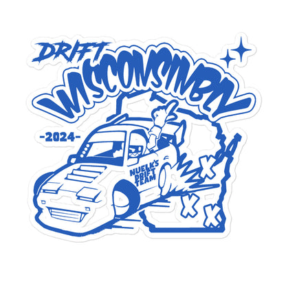 Drift Wisconsinbly Sticker - Blue