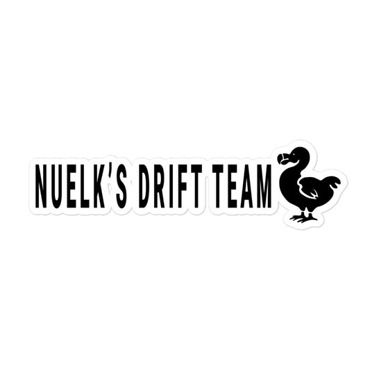 Nuelk's Drift Team Text Logo Sticker