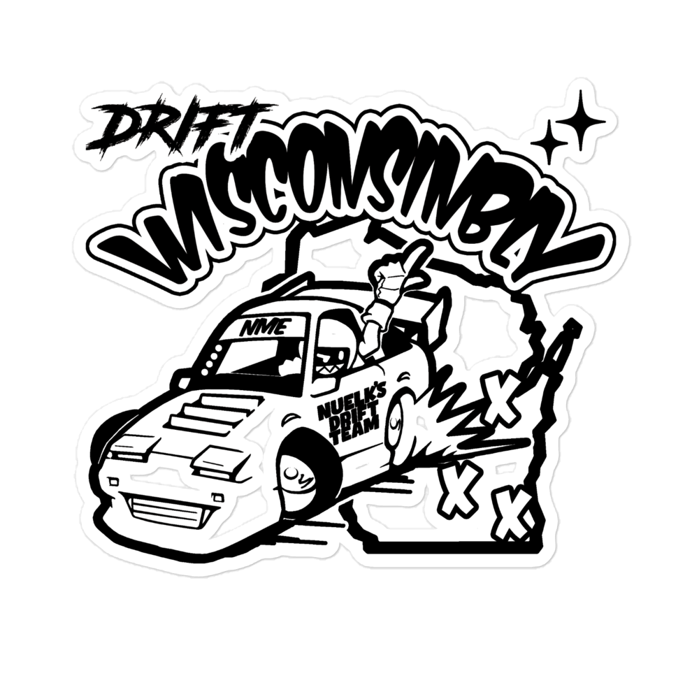 Drift Wisconsinbly Sticker - Black