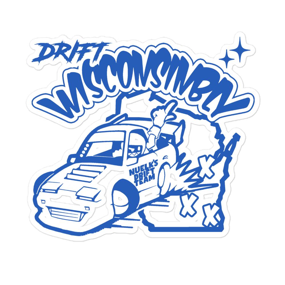 Drift Wisconsinbly Sticker - Blue
